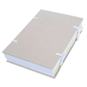 Bluering A4 ribbon-bound document cover, 1050g thick cardboard, grey, with white ribbons - BlueRing