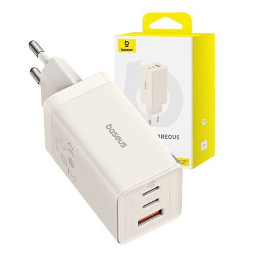 Baseus P10110812227-Z1 GaN5 65W fehér hálózati adapter 1m USB Type-C kábellel 135031528