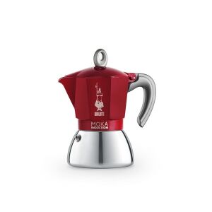 Bialetti Moka Induction Piros Kotyogós Kávéfőző - 6 személyes 135034119 - Kotyogós kávéfőző