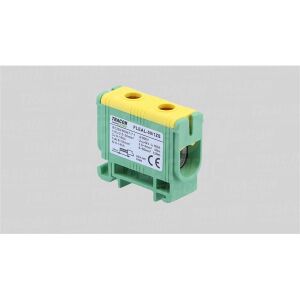 Tracon FLEAL-50/1ZS sínre szerelhető zöld/sárga főáramköri leágazó kapocs 135041267 - Sorkapocs