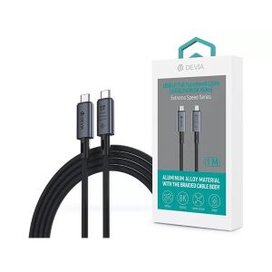 Devia ST399688 Extreme Speed USB4.0 40 Gbps 240W PD Type-C/Type-C 1m-es fekete adat- és töltőkábel 135041428 - Devia