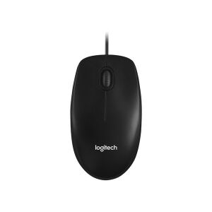 Felülnézet a Logitech M100 vezetékes fekete egérről asztali vagy laptophoz - Logitech Egér