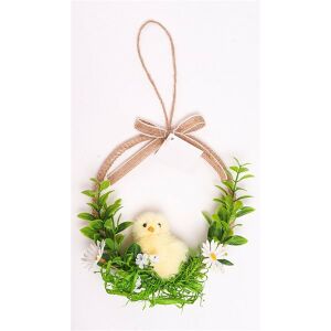 IRIS dekor kopogtató csibe koszorún 15cm 135042192 - Szezonális dekoráció