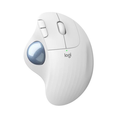 Logitech Ergo M575s fehér vezeték nélküli trackball egér, felülnézet