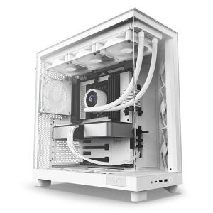 NZXT H6 Flow (2023) fehér (táp nélküli) ablakos ATX ház 146447306 - Számítógépház
