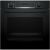 Bosch HQG572EB3 fekete beépíthető sütő elölnézet