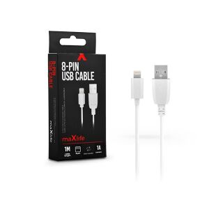 Maxlife TF-0113 1m USB-Lightning fehér adat- és töltőkábel 135054173 - Adatkábel