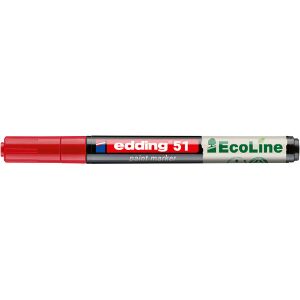 Edding 51 EcoLine Piros Lakkmarker - Többfelületű, 1-2mm 135055906 - Marker