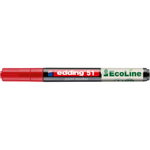 Edding 51 EcoLine Piros Lakkmarker - Többfelületű, 1-2mm