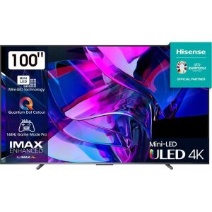 Hisense 100 hüvelykes 100U7KQ 4K UHD Smart Mini-LED ULED TV elölnézet - Hisense