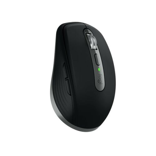 3/4-es nézet a Logitech MX Anywhere 3S for Mac szürke vezeték nélküli egérről