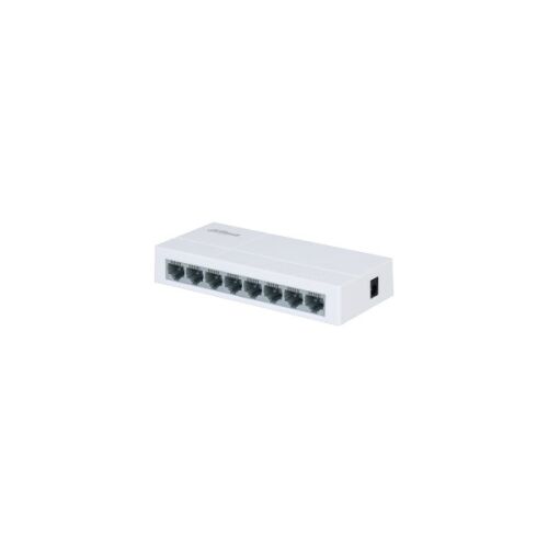 Dahua PFS3008-8ET-L-V2 8-Portos 10/100 Mbps Nem menedzselt Switch, ferde nézet