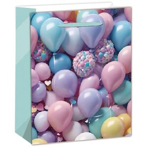 IRIS matt papírtasak lufik rózsaszín/kék 18 x 23cm 135021618 - Művészet & Hobbi