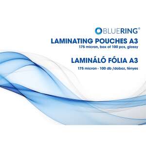 Bluering lamináló fólia A3, 175 micron, 100 db/doboz, fényes - Lamináló fólia