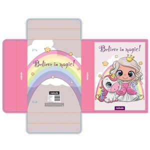 Füzetbox A5, hullámkarton, Királylány/Unikornis, Nebulo 135084072 - Füzetbox