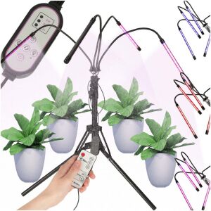 LED Plant Grow Light Panel in use with plants, remote control and timer - Kik