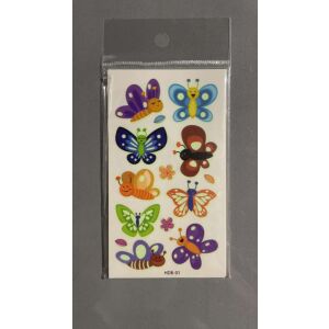 Vidám pillangós tetoválás szett – 10 darabos