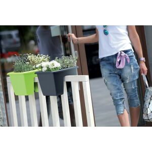 Respana Korlátra Szerelhető Virágláda Antracit 30 cm