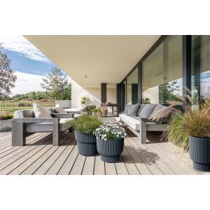 Milly Bordázott Kültéri Virágcserép Fenyőzöld 29.9 cm