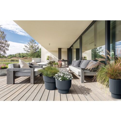 Milly Bordázott Kültéri Virágcserép Fenyőzöld 29.9 cm 135106665