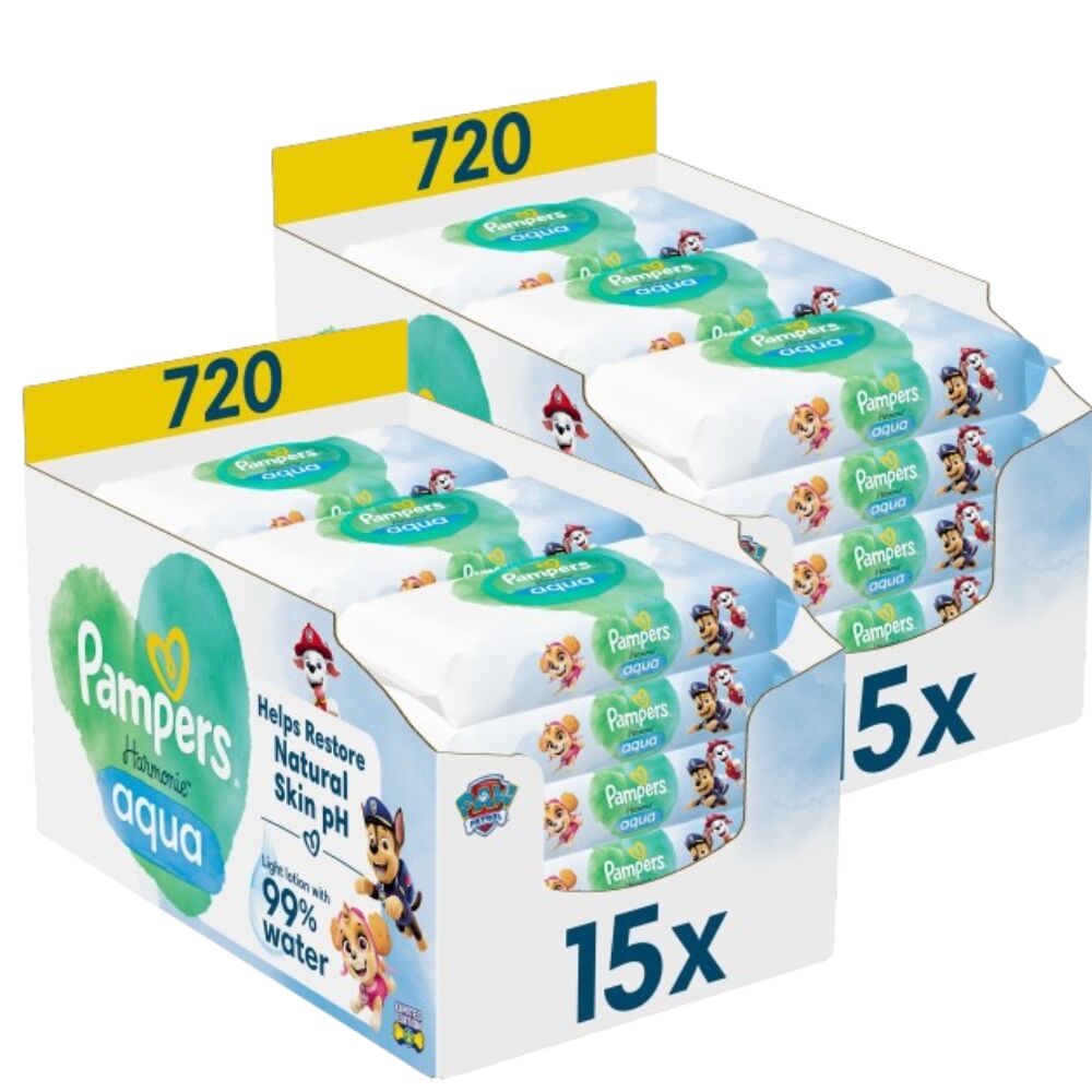Pampers Harmonie Aqua Nedves Törlőkendő 30x48db