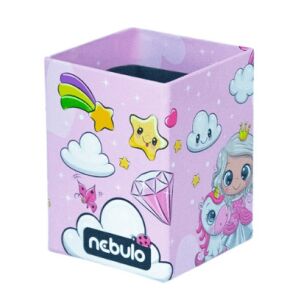 Unikornis és Királylány asztali ceruzatartó, karton 8x8x10cm, Nebulo 135128135 - Nebulo
