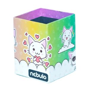 Cicás asztali ceruzatartó, karton 8x8x10cm, Nebulo 135128140 - Nebulo