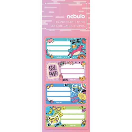 Girl Power füzetcímke 12 db-os, Nebulo 135128153