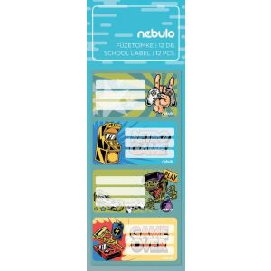 Gamer füzetcímke 12 db-os, Nebulo 135128154 - Nebulo