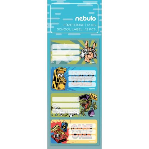 Gamer füzetcímke 12 db-os, Nebulo 135128154