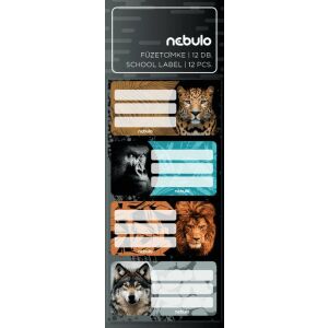 Vadállatok füzetcímke 12 db-os, Nebulo 135128156 - Nebulo