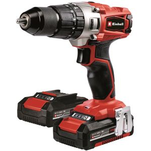 Einhell TE-CD 18/2 Li-i Akkus Ütvefúró-csavarozó szett - 18V, 2x2Ah + 64 tartozék 135128843 - Einhell