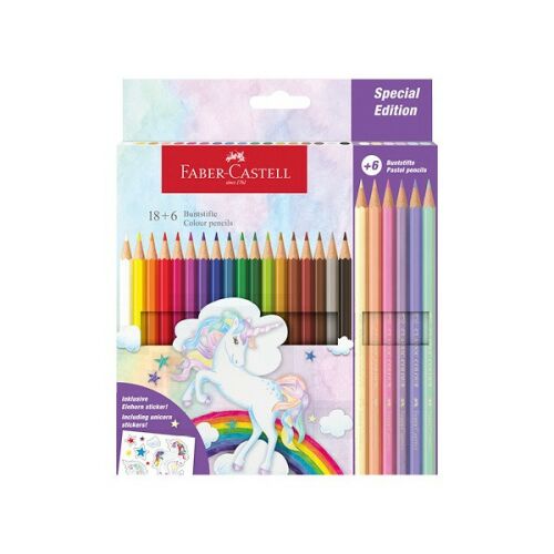 Faber-Castell Unikornis Színes Ceruza Készlet - 24 db + Matrica 135130081