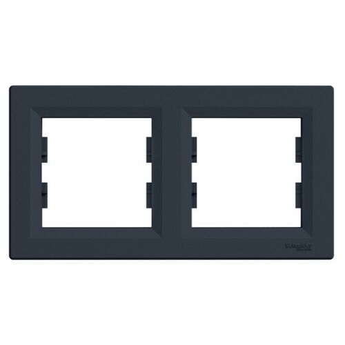 Schneider EPH5800271 ASFORA vízszintes antracit kettes keret 135135702