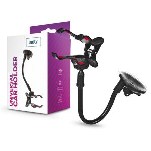 Setty TF-0053 univerzális műszerfalra/szélvédőre helyezhető fekete autós telefon tartó 135136505 - Setty