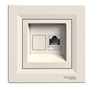 Schneider EPH4300123 ASFORA bézs 1xRJ45 Cat5e UTP aljzat 135137651 - Schneider