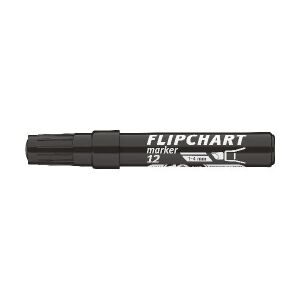 ICO Flipchart Marker - 12 db, Fekete, 1-4mm 135140222 - Tábla- & Flipchart marker