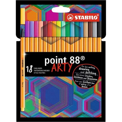 STABILO Point 88 ARTY tűfilc készlet - 18 db, vegyes színű