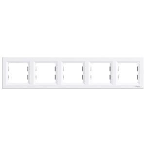 Schneider EPH5800521 ASFORA Vízszintes, fehér 5-ös keret 135144739 - Villanykapcsoló keret
