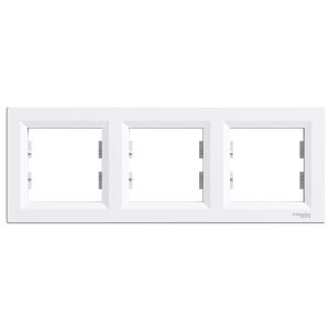 Schneider EPH5800321 ASFORA Vízszintes, fehér 3-as keret 135144742 - Villanykapcsoló keret