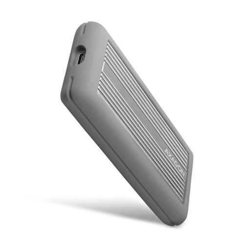 Axagon EEM2-XS USB-C 3.2 Gen2 M.2 NVMe SSD Ház - Alumínium, Szilikon tok 135145461