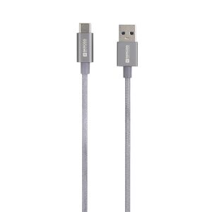 Skross USB-C-120-STEEL 1,2m USB/Type-C adat- és töltőkábel 135145554 - USB kábel