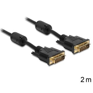 Delock 83190 2 méter DVI 24+1 pin apa/apa kábel 135151240 - DVI kábel