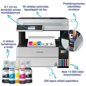 Epson EcoTank L6490 színes tintasugaras multifunkciós nyomtató tintapalackokkal, automatikus lapadagolóval és érintőképernyővel - Nyomtató & Szkenner