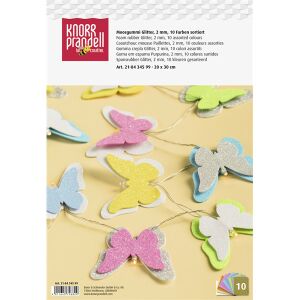 Knorr Prandell Iris A4 10 db/csomag glitteres dekorgumi szett 135159006 - Dekorgumi