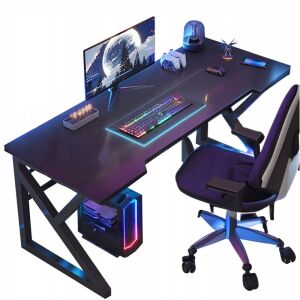 Birou negru pentru calculator de gaming pentru gameri modern 135114536 - Mobilier de birou