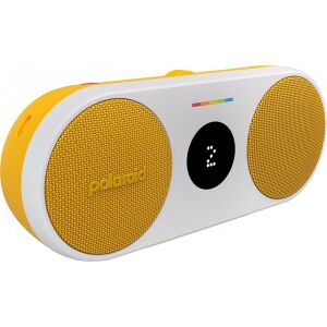 Schräge Ansicht des gelben Bluetooth-Lautsprechers Polaroid P2 - Polaroid