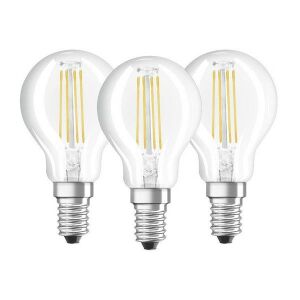 Osram Base átlátszó üveg búra/4W/470lm/4000K/E14 LED kisgömb izzó 3 db 135169375 - Osram Izzó