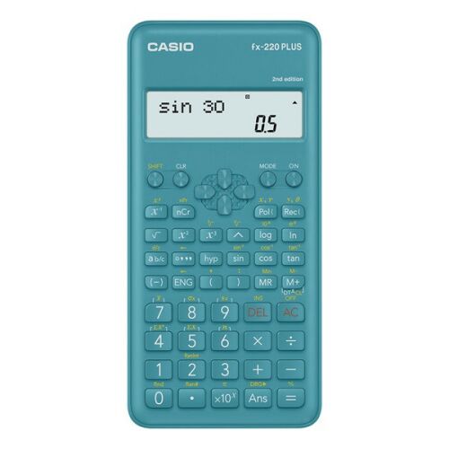 Casio FX-220 Plus tudományos számológép, türkiz színű, ideális matematikai és tudományos számításokhoz - Számológép