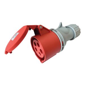 Tracon TICS-215H 16A/ 400V/ 3P+N+E/ 6h/ IP44 külső tömítőszelencével ipari csatlakozóaljzat 135174281 - Ipari csatlakozó